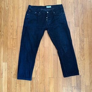 Gustin 116699 Selvedge button fly jeans slim fit raw men’s 38 X 36